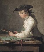 Jean Baptiste Simeon Chardin Young drafters oil